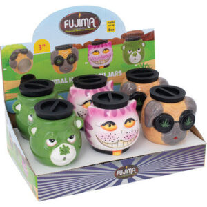 Fujima Medium Animal Head Stash Jars 6Count