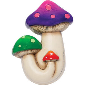 Fujima Large Multi Color Triple Mushroom Stash Box 6in