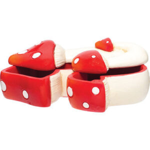 Fujima Large Red Triple Mushroom Stash Box 6In