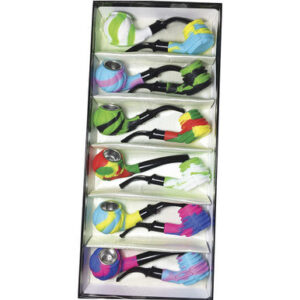 Fujima Asst. Silicone Mix Pipes W/ Metal Bowl 12Ct.