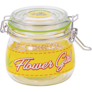 Fujima Glass Jars Yellow Flower Girl 500ml