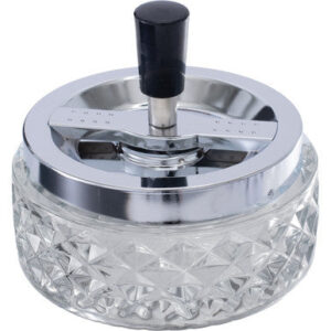 Fujima Glass Spinning Ashtray - Clear 4.75"