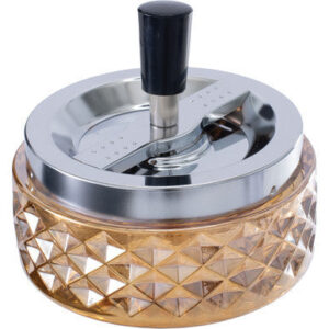 Fujima Glass Spinning Ashtray - Red 4.75"