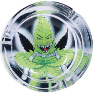 Fujima Round Glass Ashtray - Leaf Toon 6ct. 3.5in