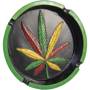 Fujima Big 6" Round Leaf Polystone Ashtray