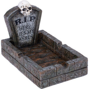 Fujima RIP Tombstone Ashtray 6.3in
