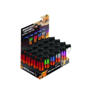 Angry Bull Lighters - Mini Rainbow Metallic Torch Series (40 count)