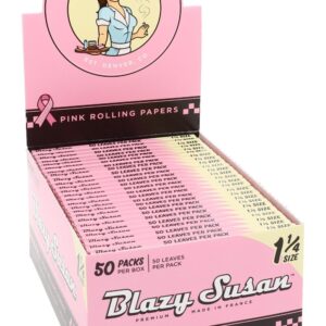 Blazy Susan - Pink Rolling Papers 1-1/4″ 50ct | 25 Display per Box