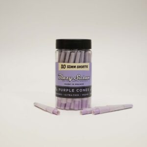 Blazy Susan - Purple Pre Rolled Cones Jar 1-1/4″ - 50 Count