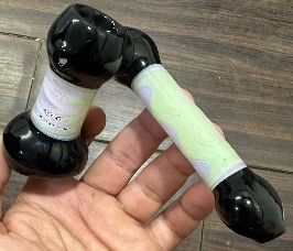 Regal Glass - 6” Slime Color Reverse Artwork Sidecar Bubbler (120gms)