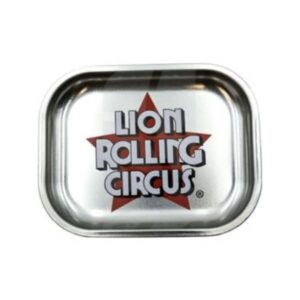 Lion Rolling Circus - Small SILVER Tin Trays | 7x5.5" LRC Star Design