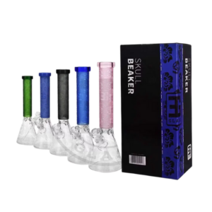 EG Glass - EG-06 Sandblasted Skull Beaker 15", 7mm